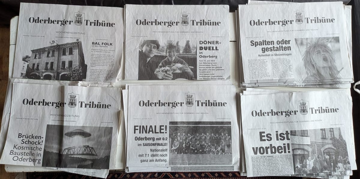 Oder eine Zeitung