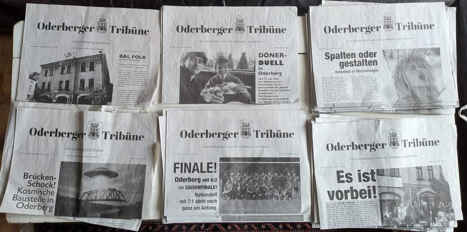 Oder eine Zeitung